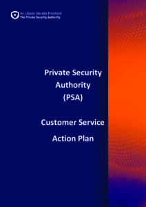 This is an image of the Private Security Authority Customer Service Action Plan